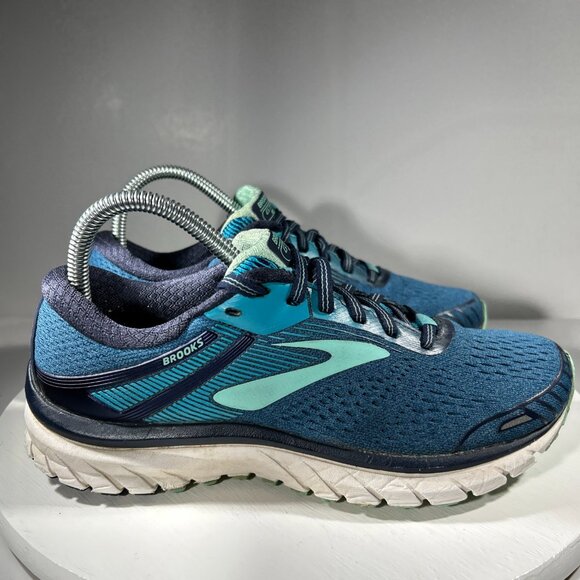 Brooks Adrenaline GTS 18 Womens Size 8 Running Shoes Blue Gym Walking Sneakers - Picture 5 of 12